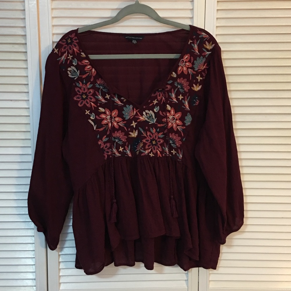 Flowy floral blouse